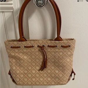 Dooney & Bourke Beige and Brown Tote